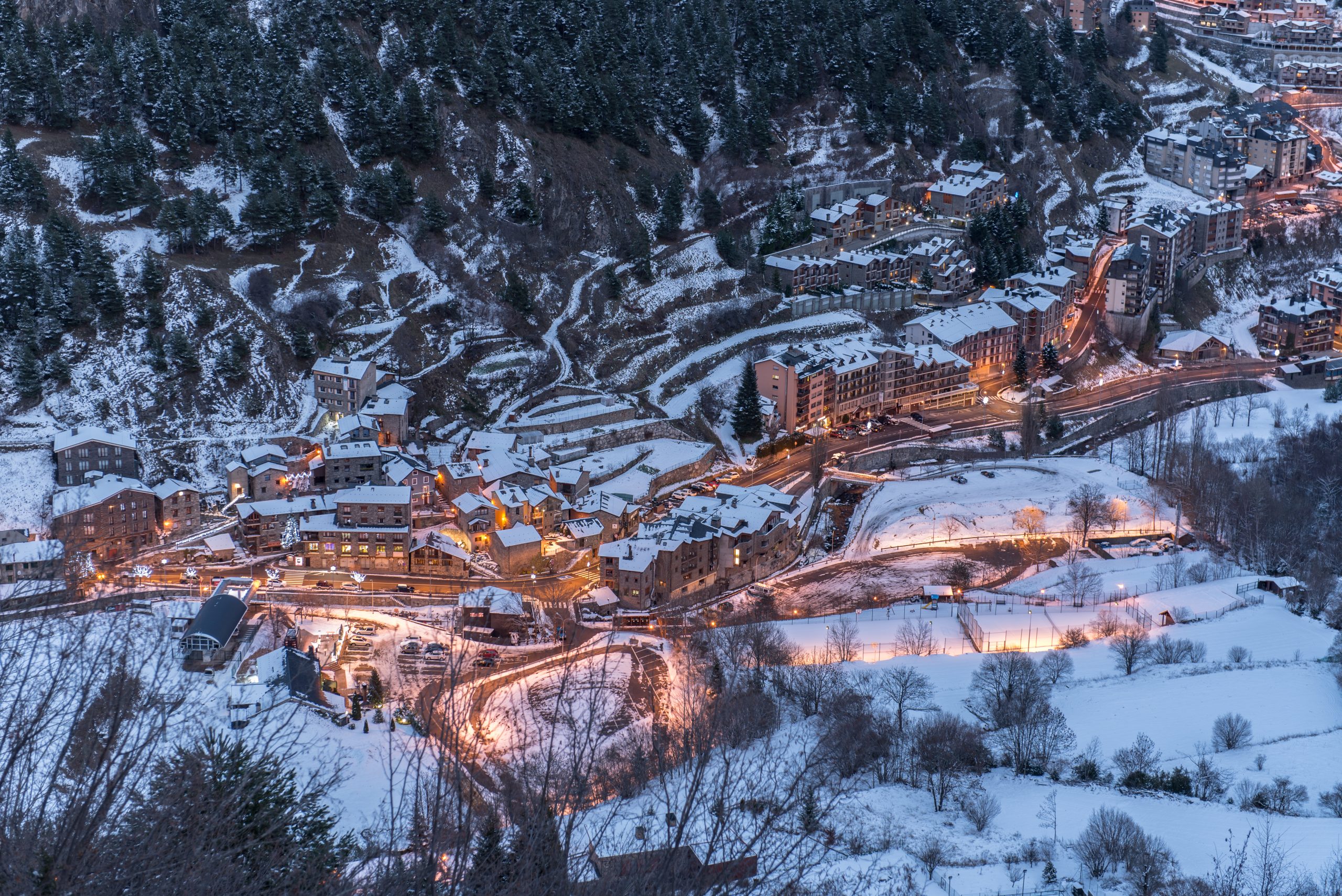 Nighttime at Arisnal Ski Resort. © Martin Silva Cosentino | Dreamstime.com