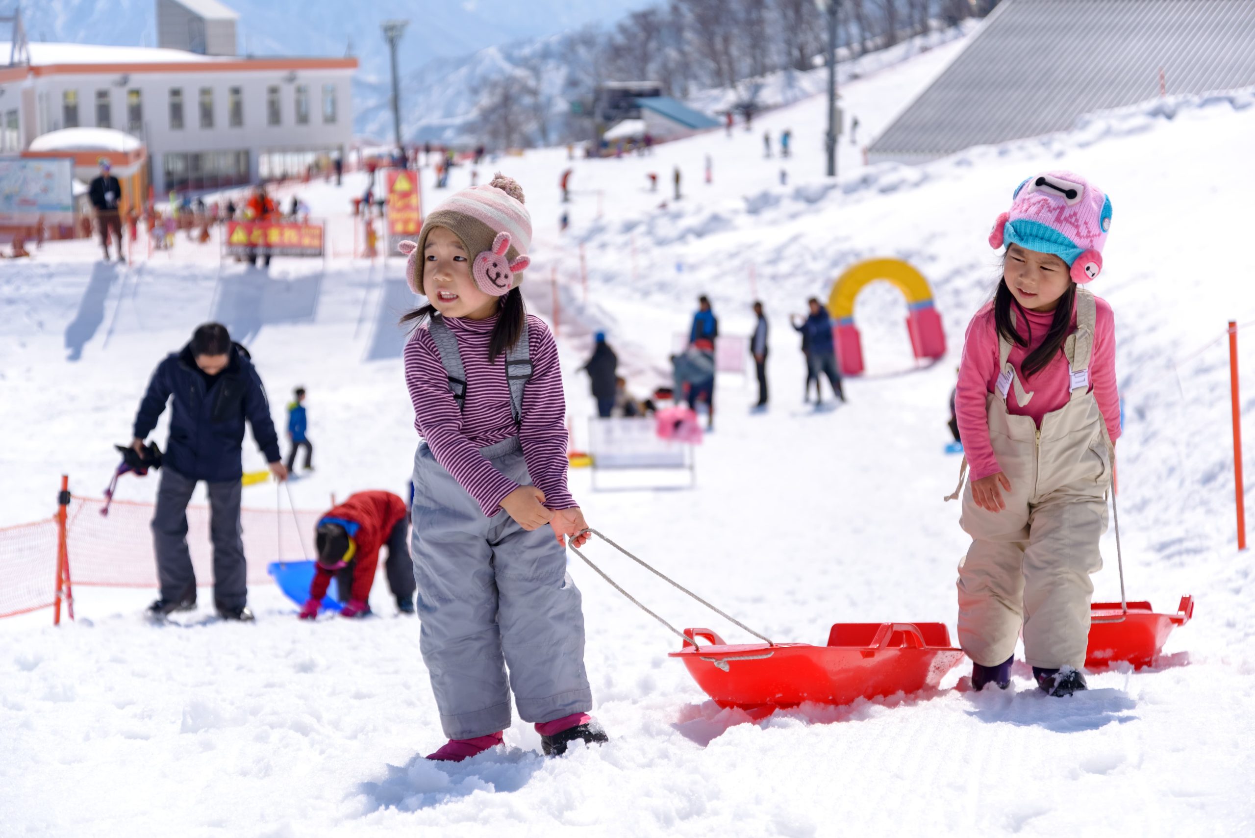 Children playing at Sky Ski Resort - Mongolia