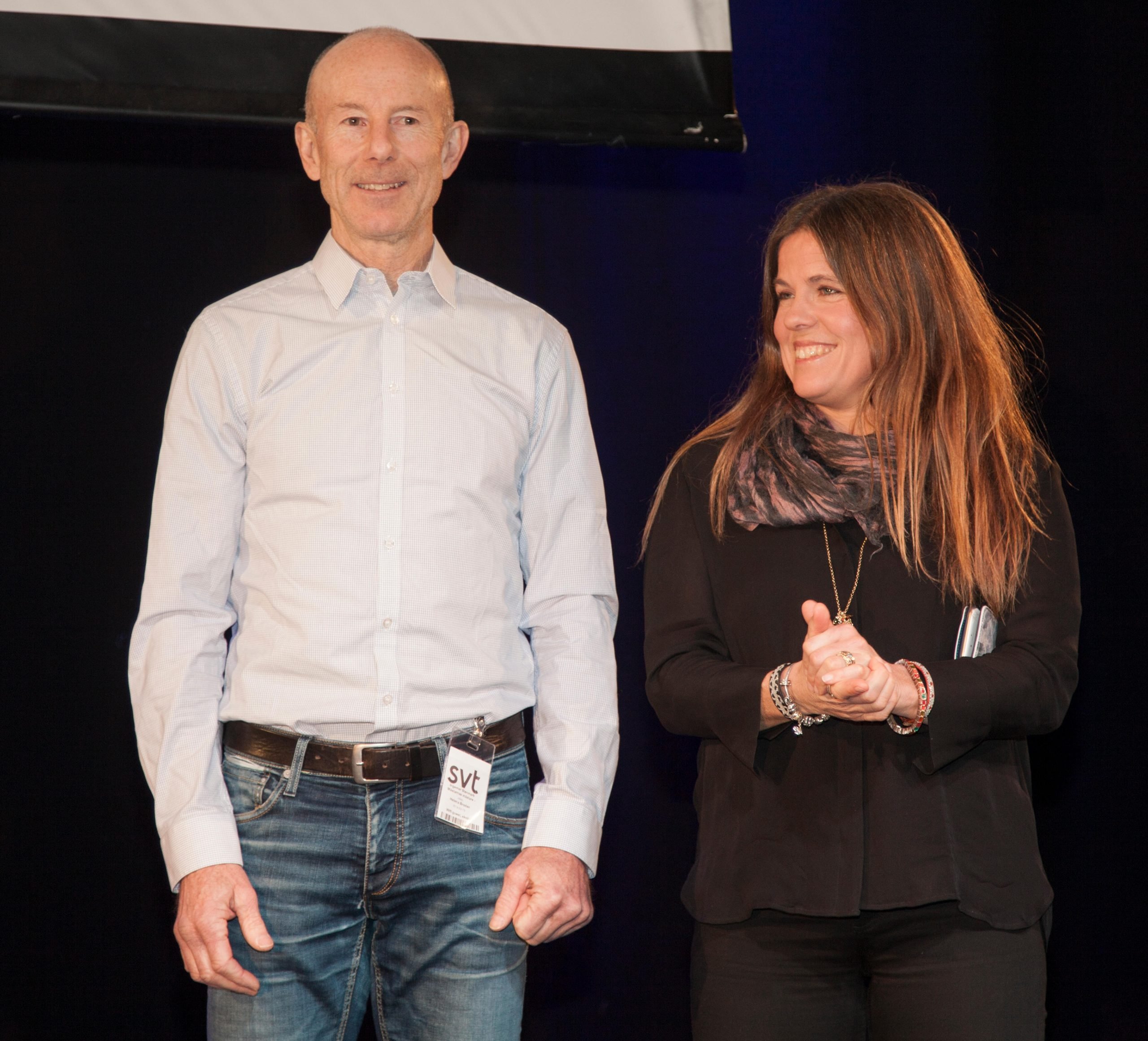 Ingemar Stenmark with Pernilla Wiberg. Photo from Roger Tillberg | Alamy Stock Photo.