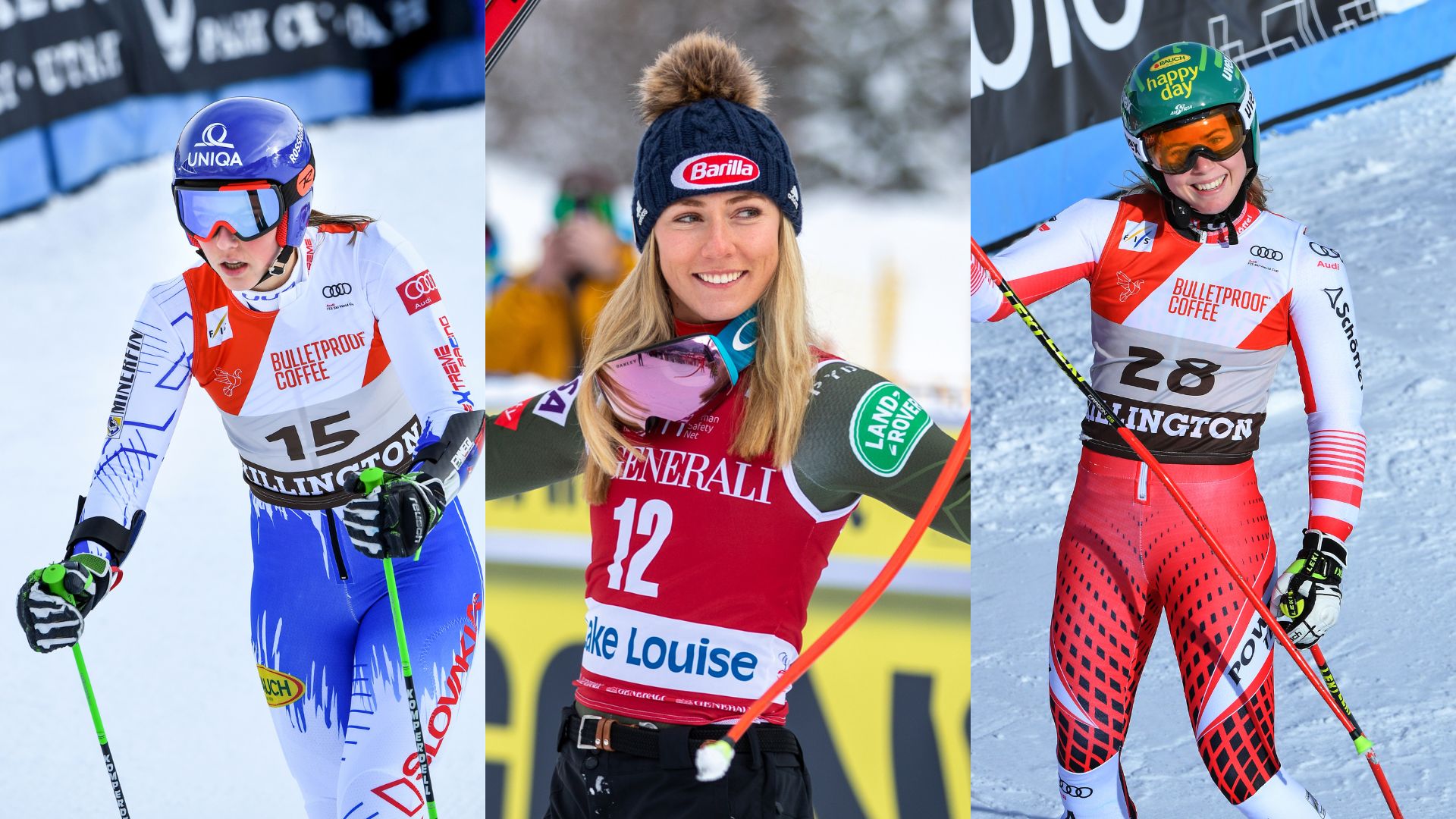 Race Preview: Levi Slalom Weekend 16th and 17th November 4 Petra Vlhová, Mikaela Shiffrin, and Katharina Liensburger. © Dreamstime