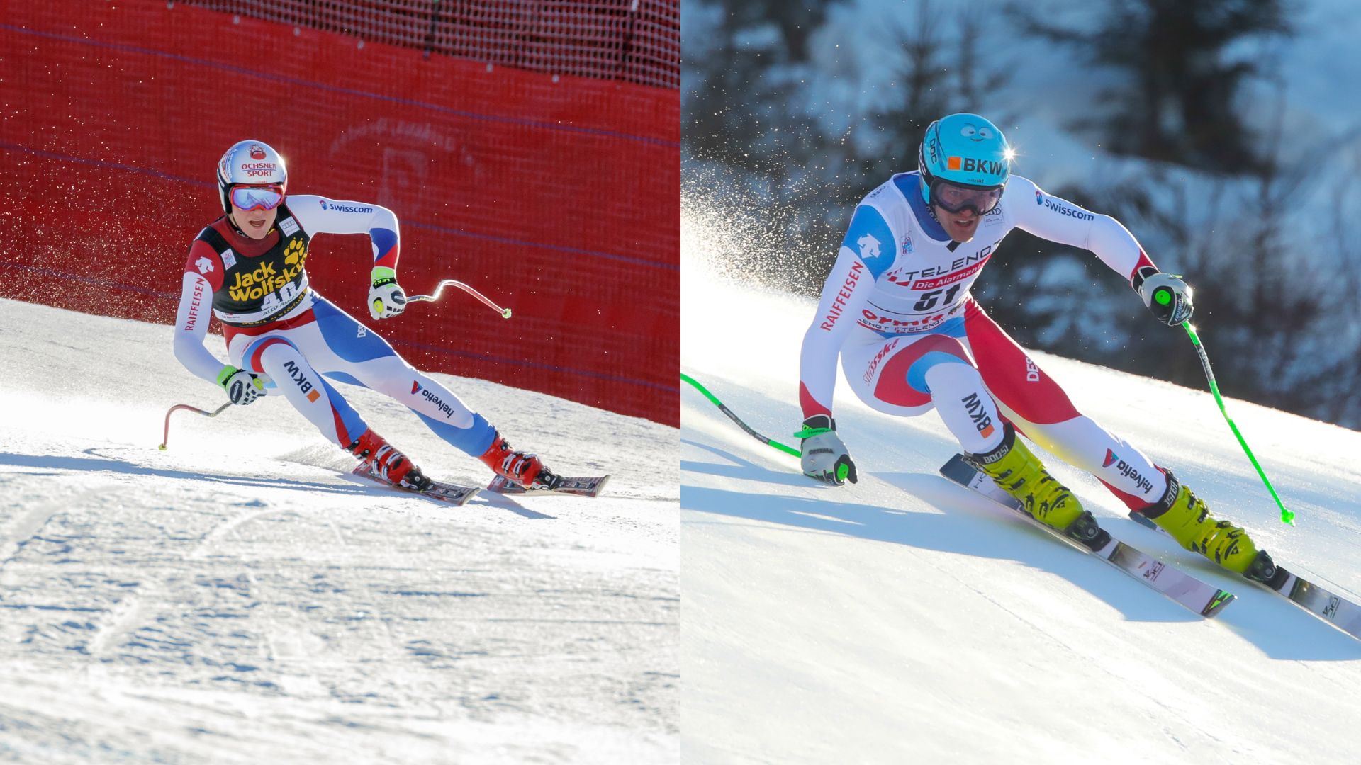 The Swiss Ski Squad: The Nations´ Cup Winners from 2023/24 8 Niels Hintermann & Stefan Rogentin. © Dreamstime