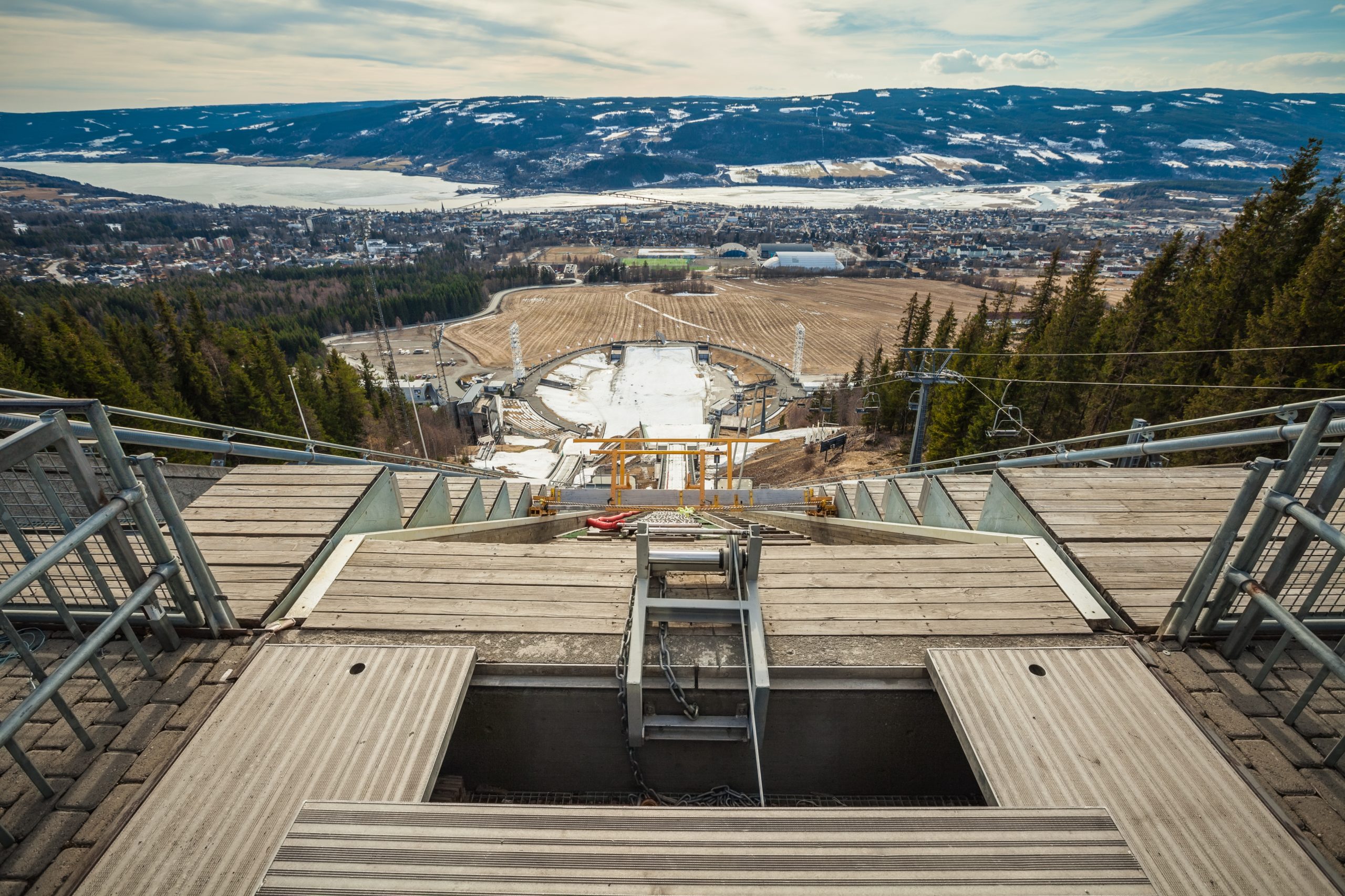 Panoramic view of the Lillehammer Olympic Stadium. © Sergei Tsepek | Dreamstime.com